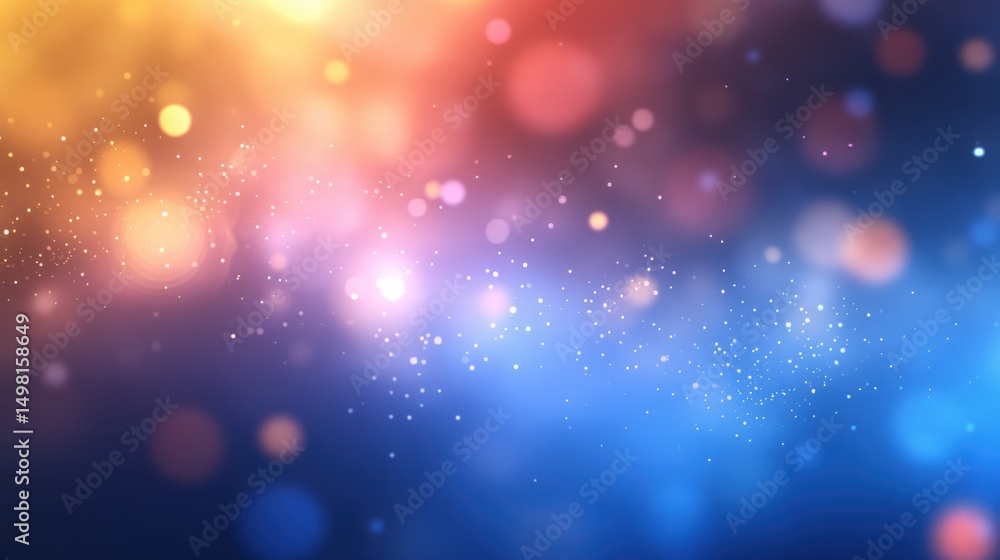 Wall mural abstract colorful bokeh background with glitter and soft light effects