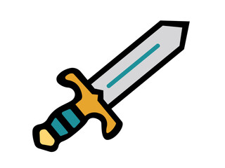 vector illustration of a sword