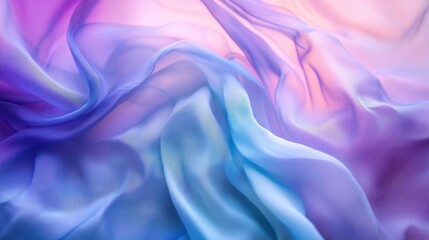 Obraz premium Soft Flowing Fabric in Pastel Shades of Pink, Blue, and Purple