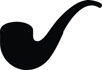 Obraz premium classic smoking pipe silhouette