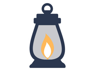 oil lamp on a white background