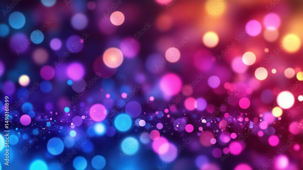 Wall mural bright colorful bokeh abstract background with soft light effects