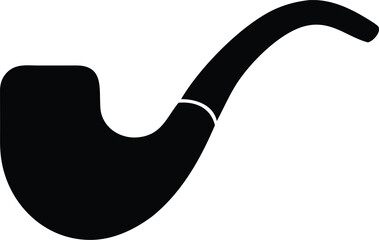 classic smoking pipe silhouette