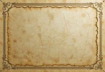 Antique parchment with intricate borders and subtle markings as historical backdrop