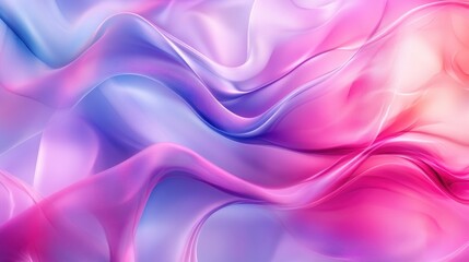 Fototapeta premium Soft Colorful Waves of Silk Fabric in Shades of Pink and Purple