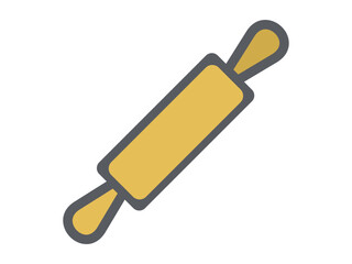 vector illustration of a bakery rolling pin