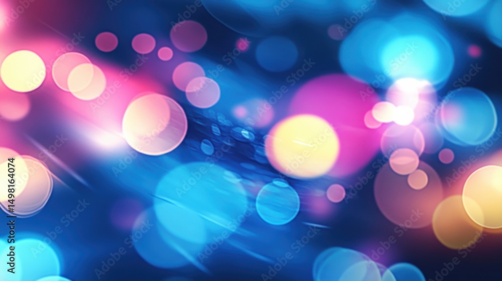 Wall mural colorful bokeh lights background for abstract art and design projects