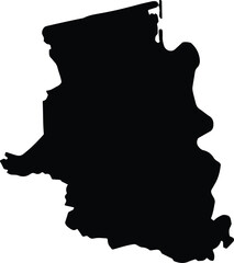 Agua Dulce Mexico silhouette map