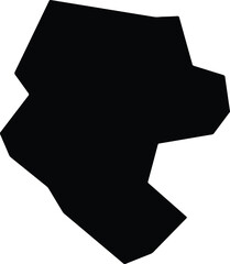 Agdash District Azerbaijan silhouette map