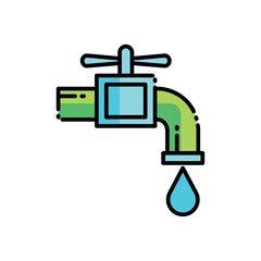 Illustration of a Water Faucet