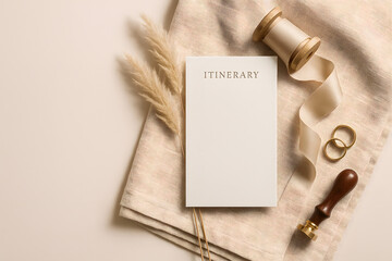 Fototapeta premium Luxury Wedding Paper Goods Collection
