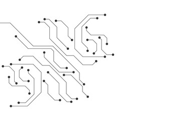 Abstract futuristic circuit board Illustration, Circuit board with various technology elements. Circuit board pattern for technology background. Vector illustration 
