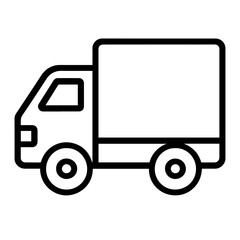 Fototapeta premium Truck icon on white background vector Vector line icon logistics