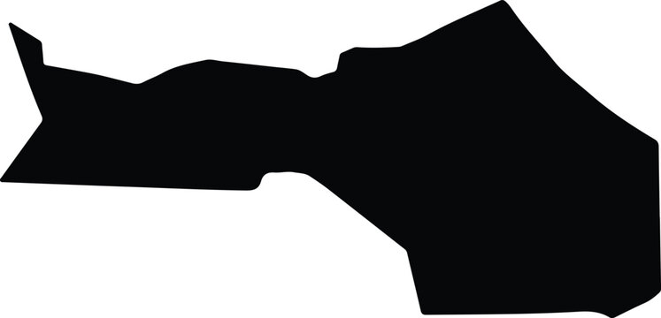 Ad Damar Sudan silhouette map