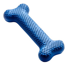 Blue bone chew toy for dogs pet supplies canine fun durable rubber isolated on transparent background