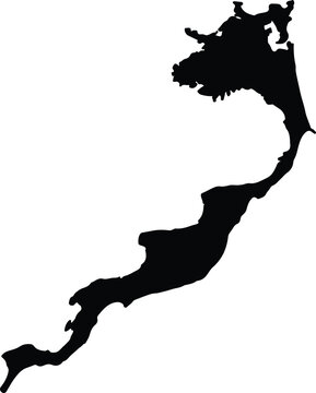 Acklins Bahamas silhouette map