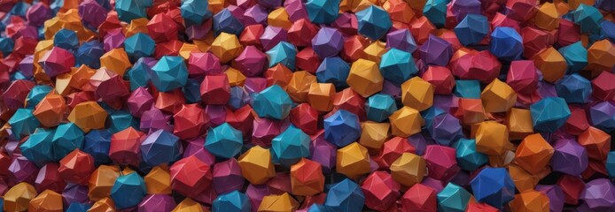 Interlocking colorful polygons creating a dynamic visual ,  illustration,  interaction,  social