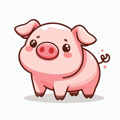 Vector Cartoon Pig