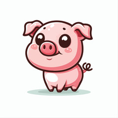 Vector Cartoon Pig