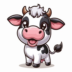 Vector Cartoon Cow