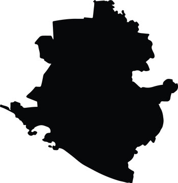 Acapulco de Ju&aacute;rez Mexico silhouette map