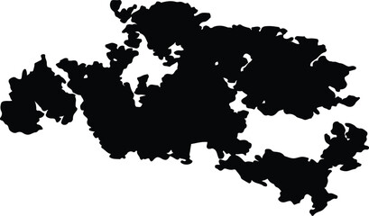 &Aring;lands landsbygd Finland silhouette map