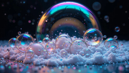 Iridescent Soap Bubbles