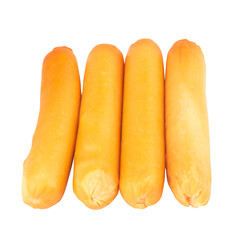 sausage isolated on white background pile