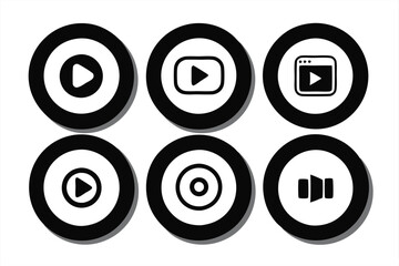 Play Button Icons Media Player Video
