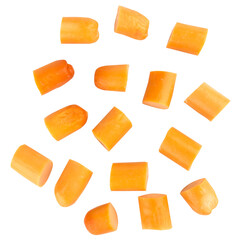 spread sausage isolated on white background