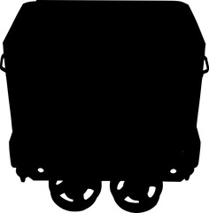 Minecart silhouette