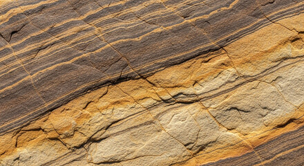 Natural rock formation with intricate layered patterns and textured surface