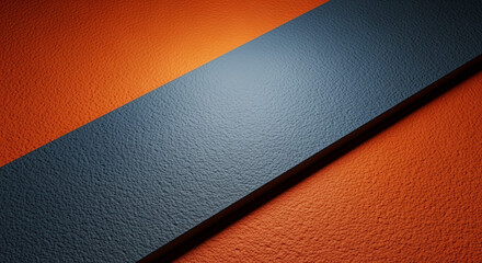 Textured orange and gray surface with diagonal stripe