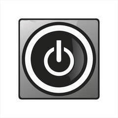 Power Button Icon Stylish Design