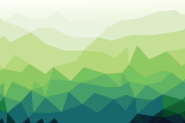 Green Low Poly Mountain Landscape Background