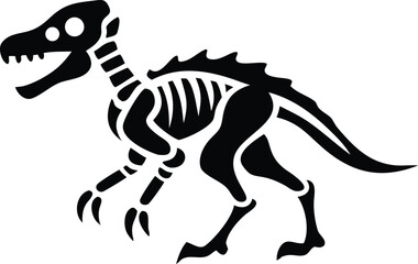 dinosaur skeleton silhouette art 