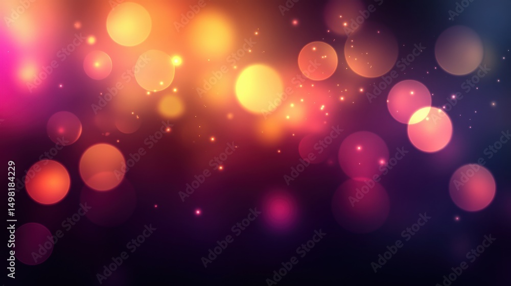 Wall mural vibrant bokeh lights background for abstract art and design use