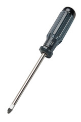 Phillips head screwdriver on transparent background, handle with steel shaft, diy or repair tool, hardware essentials