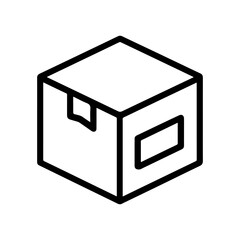 Icon box with label on white background vector
Vector line icon logistics