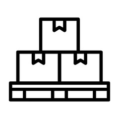 Box on pallet icon on white background vector
Vector line icon logistics
