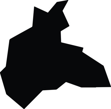 Al Diwaniya Iraq silhouette map