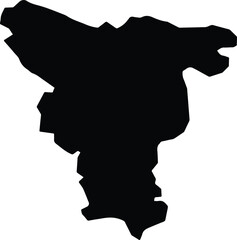 Akushinsky District Russia silhouette map