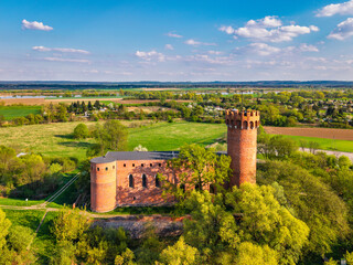 Teutonic Castle at the Wda river in Swiecie, Poland.
