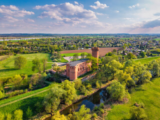 Teutonic Castle at the Wda river in Swiecie, Poland.