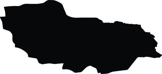 Ak Suu Kyrgyzstan silhouette map