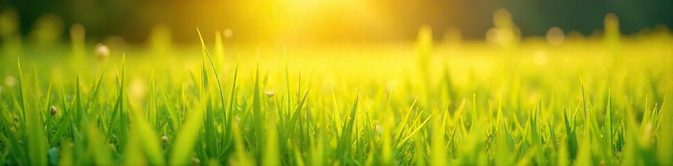 A gentle summer breeze ruffles the tall grass in a sun-drenched field, creating a wave-like effect The scene is peaceful and evokes a sense of warmth and serenity , bright, wind