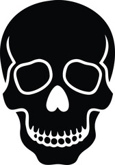 gothic metal skull silhouette vector design