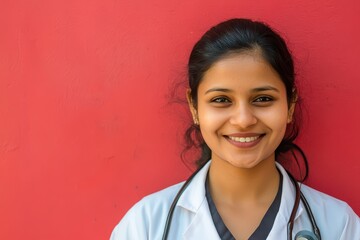 Smiling healthcare professional in bright setting