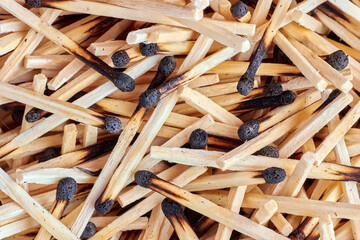 background of sketched burnt wooden matches