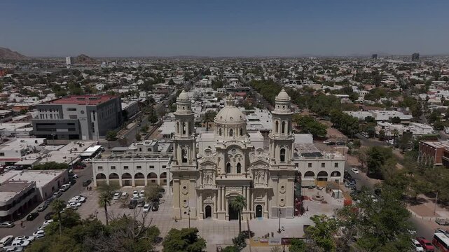 Metropolitan cathedral of hermosillo, sonora, mexico: aerial view